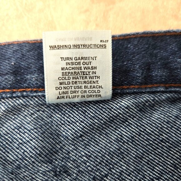 Rockies Vintage Western Mom Jeans High Waisted Dark Blue Wash Bare Back Denim 16 - Picture 9 of 12